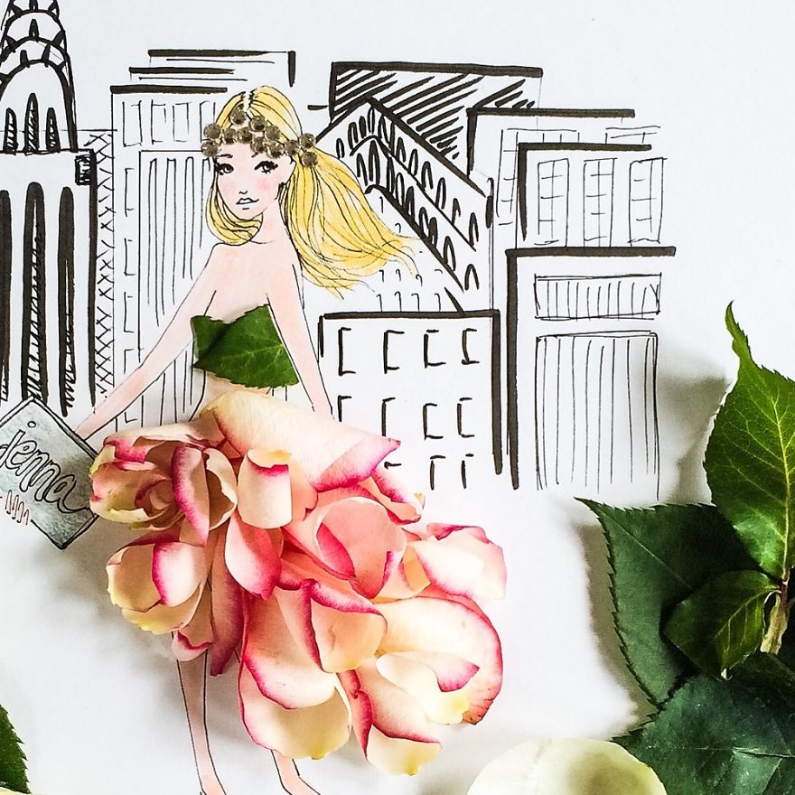 Flower Fashion Illustrations
