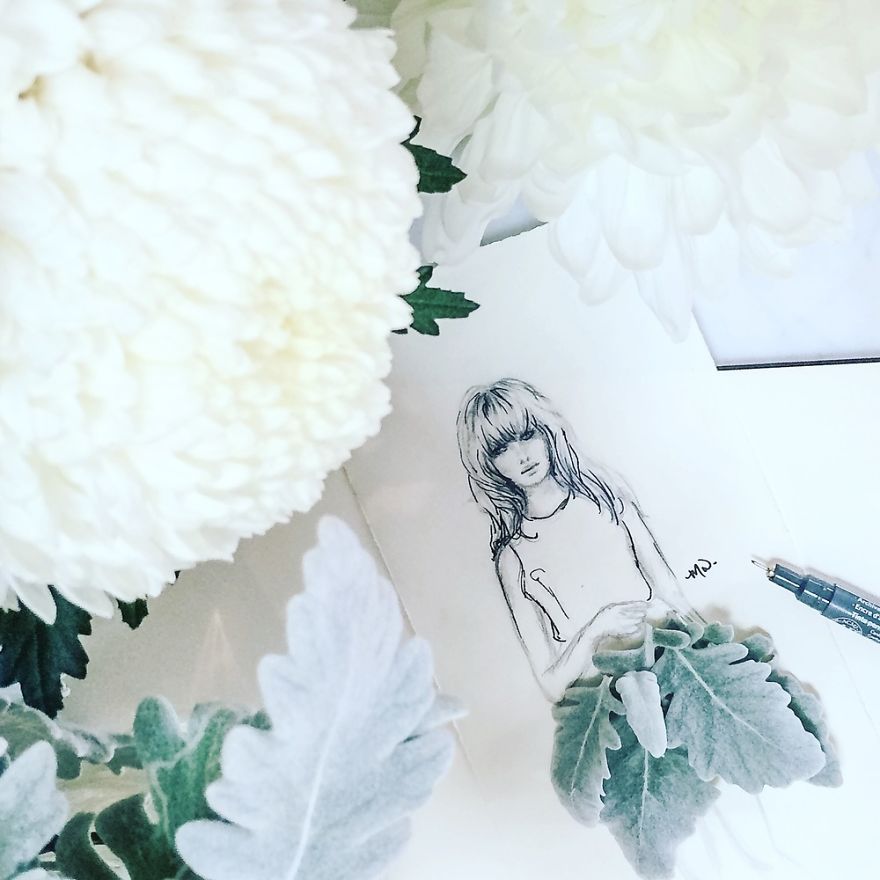 Flower Fashion Illustrations