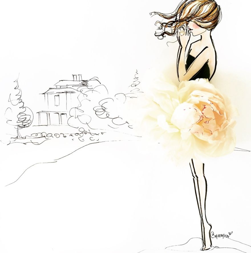 Flower Fashion Illustrations