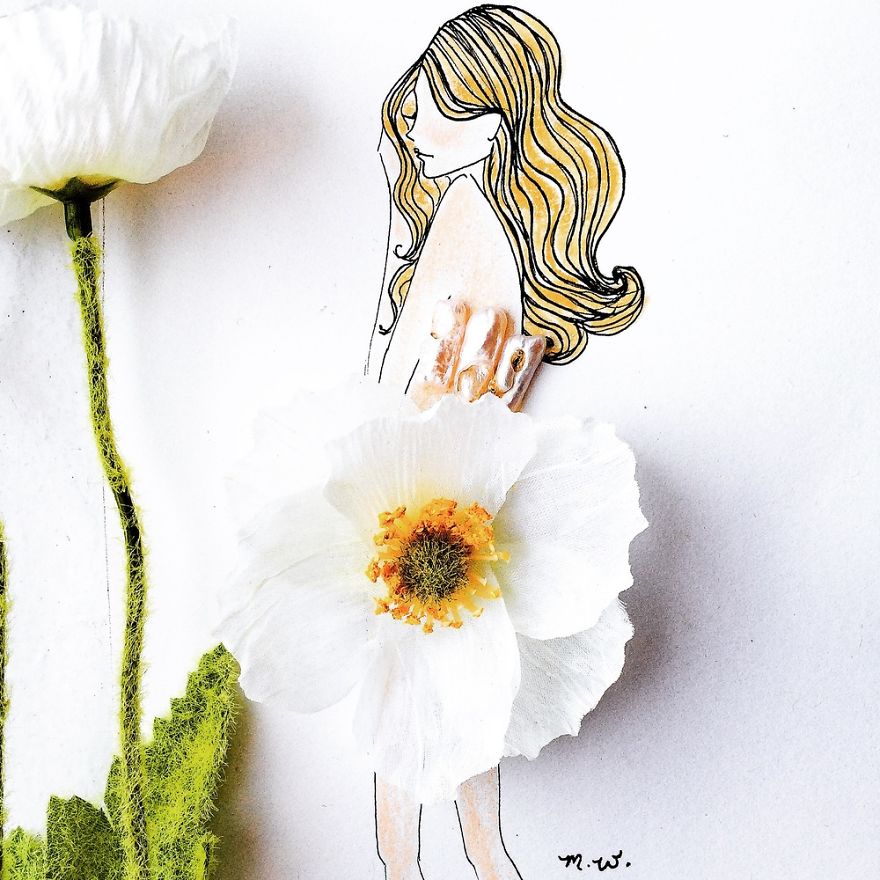 Flower Fashion Illustrations