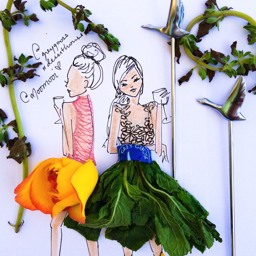 Flower Fashion Illustrations