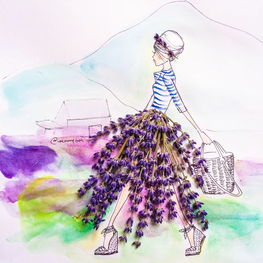 Flower Fashion Illustrations