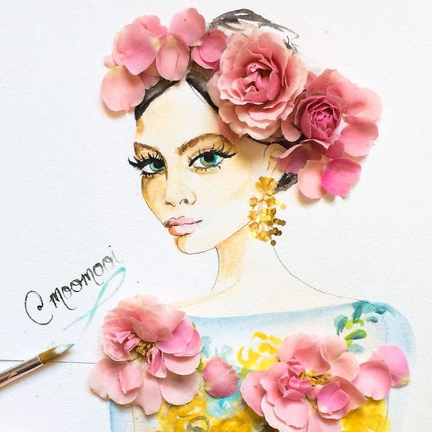 Flower Fashion Illustrations
