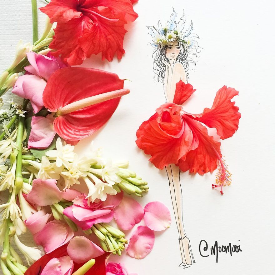 Flower Fashion Illustrations