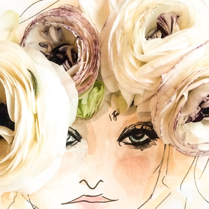 Flower Fashion Illustrations