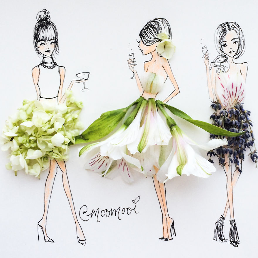 Flower Fashion Illustrations
