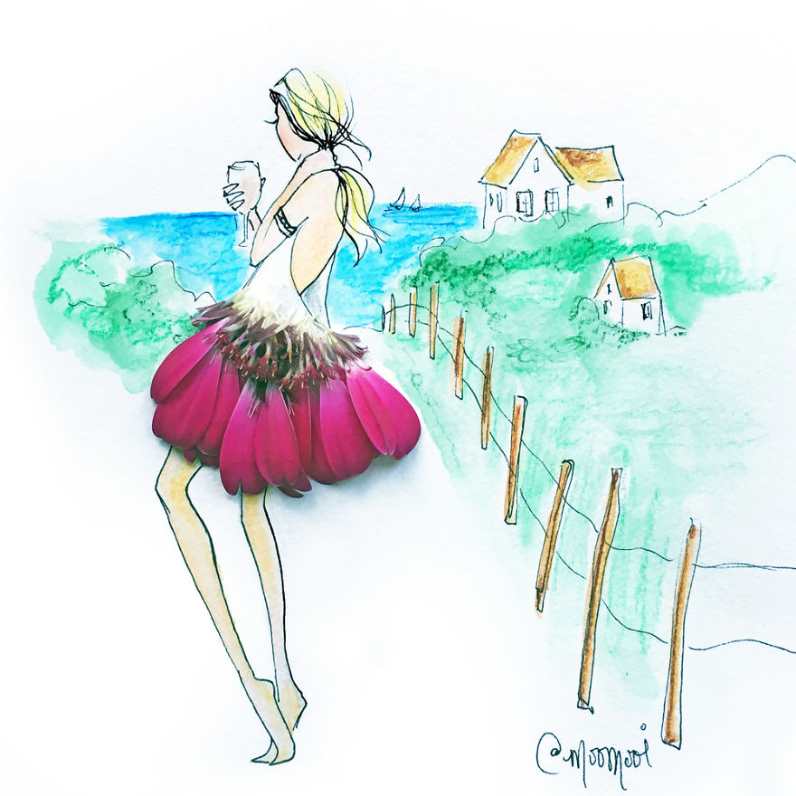 Flower Fashion Illustrations