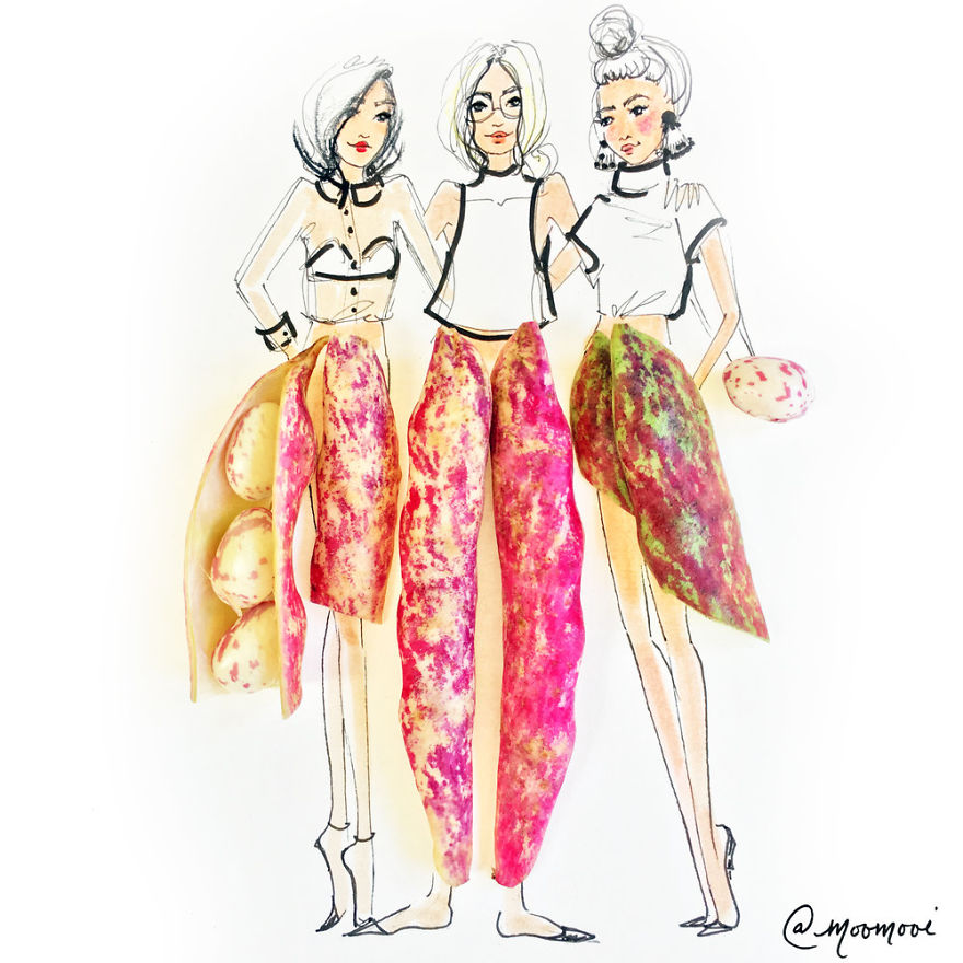 Flower Fashion Illustrations