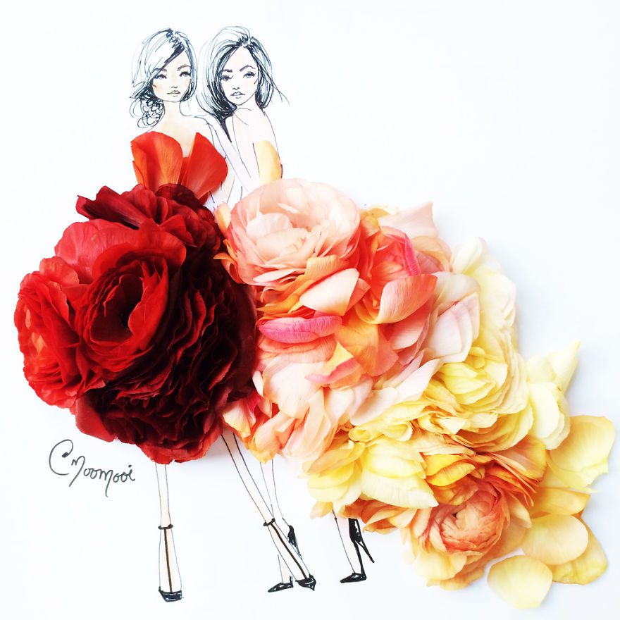 Flower Fashion Illustrations