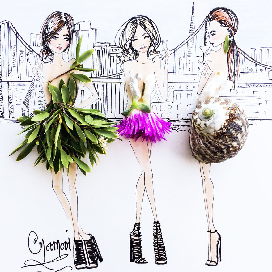 Flower Fashion Illustrations