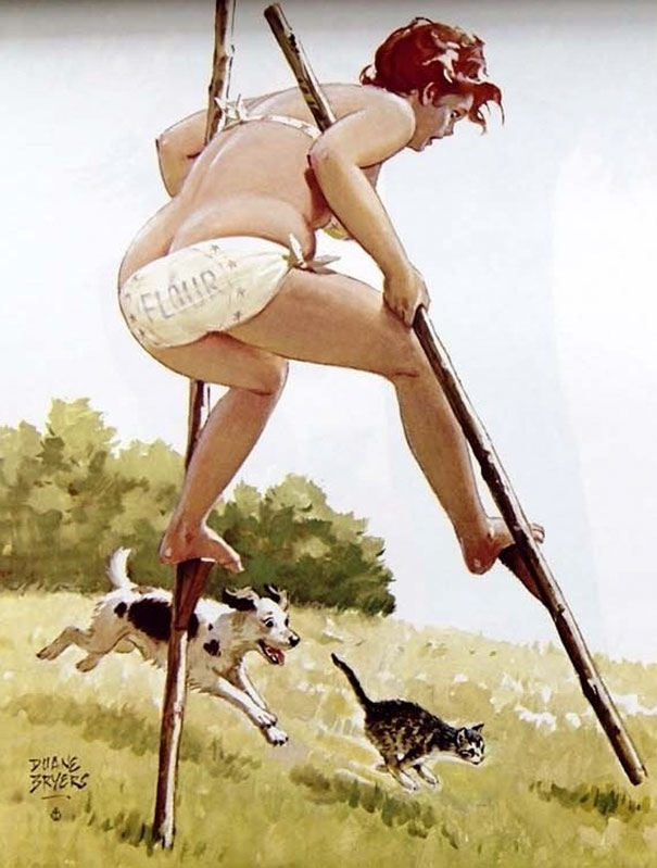 illustration of a plus-size girl going on walkers in the field