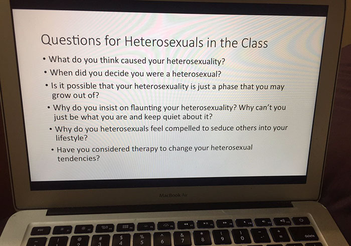 Professor Quizzes Students On Heterosexuality, Completely Shuts Down Homophobes Professor Quizzes Students On Heterosexuality, Completely Shuts Down Homophobes
