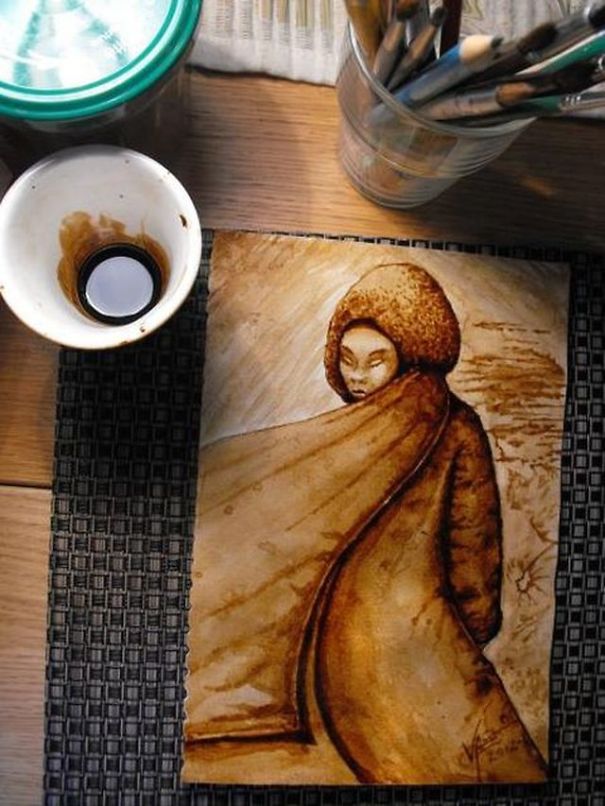 I Use Cofee To Paint My Vertigo And Delusions