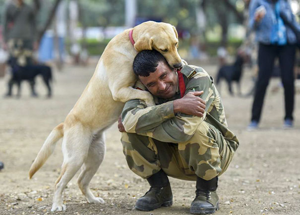 Naresh Kaushik With His Dog Queena After A Day Of Practice