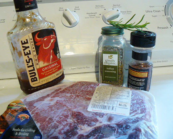 Marinate, Season, And Tenderize Your Steak All At The Same Time! Add One Cup Off Bbq, Teriyaki, Or Other Flavored Sauce To The Washing Machine, And Run Your Steaks On A Short No Rinse Cycle. Add Spices And Herbs To The Fabric Softener Dispenser For Added Flavor