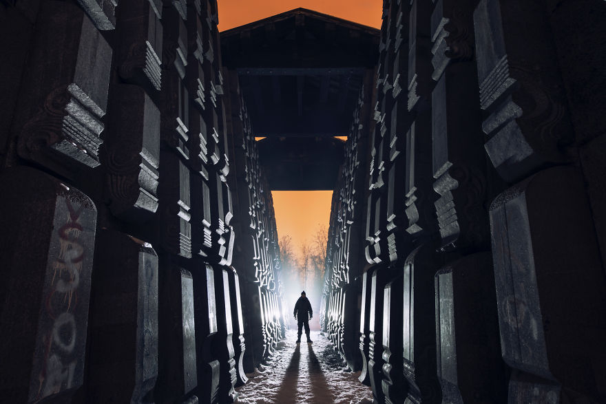 Otherworldly Night Version Of Yugoslavian Monuments In Serbia Otherworldly Night Version Of Yugoslavian Monuments In Serbia