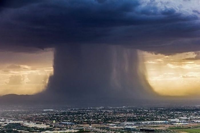 Microburst In Phoenix. Photo Taken By A News Helicopter