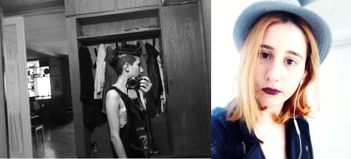 4 Year Difference ... 1 Picture Last Year Of High School And 2 Picture Finishing Psychology Bachelor ... Still Listen To Punk Thou