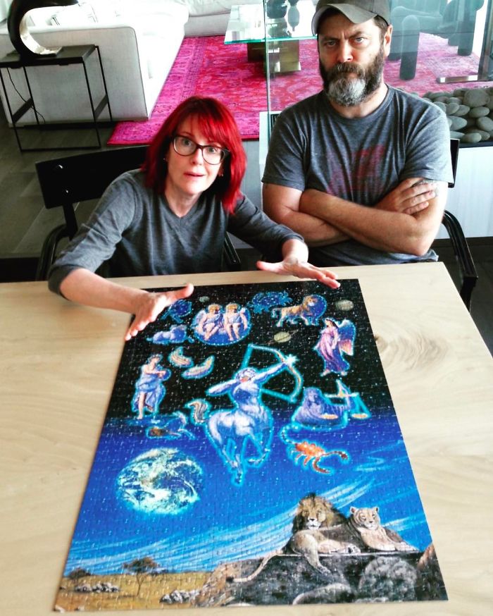 Nick-offerman-megan-mullally-puzzles