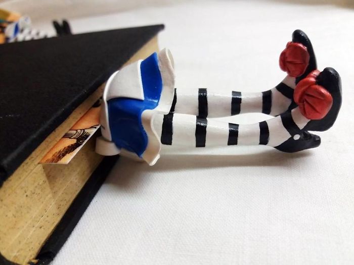 I Make Polymer Clay Book Hero Legs That Come Out Of The Book Pages