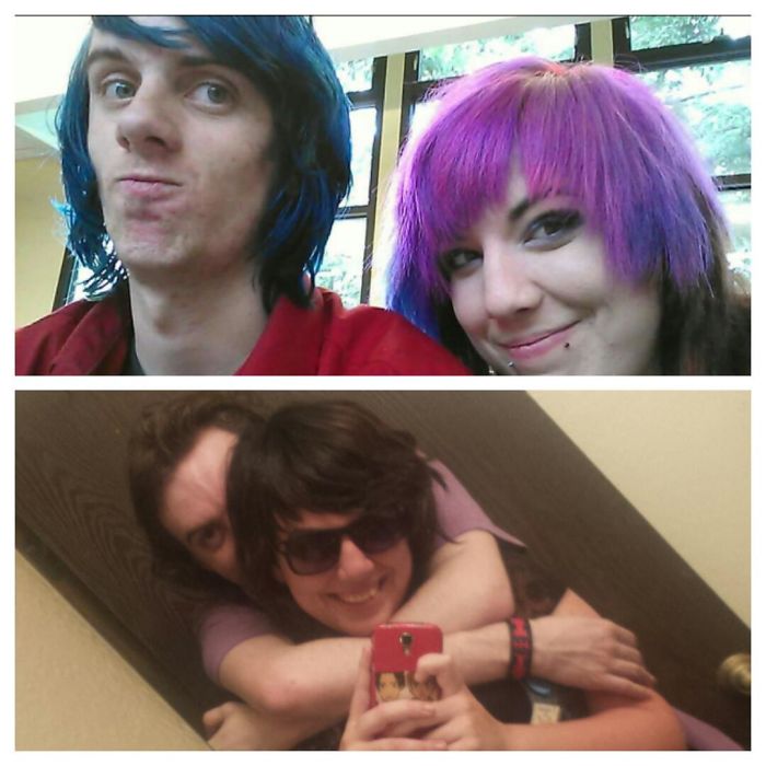 Us In High School 2012and Us Last Year. Wasn't Really A Phase For Me. We Now Have Two Kids And Will Be Married May 20. 💝