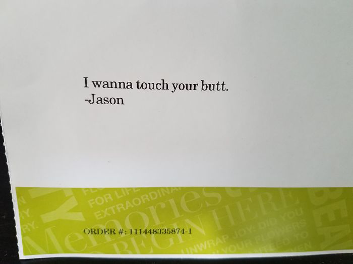 My Boyfriend Had Flowers Delivered To My Work Just To Leave Me A Special Note.