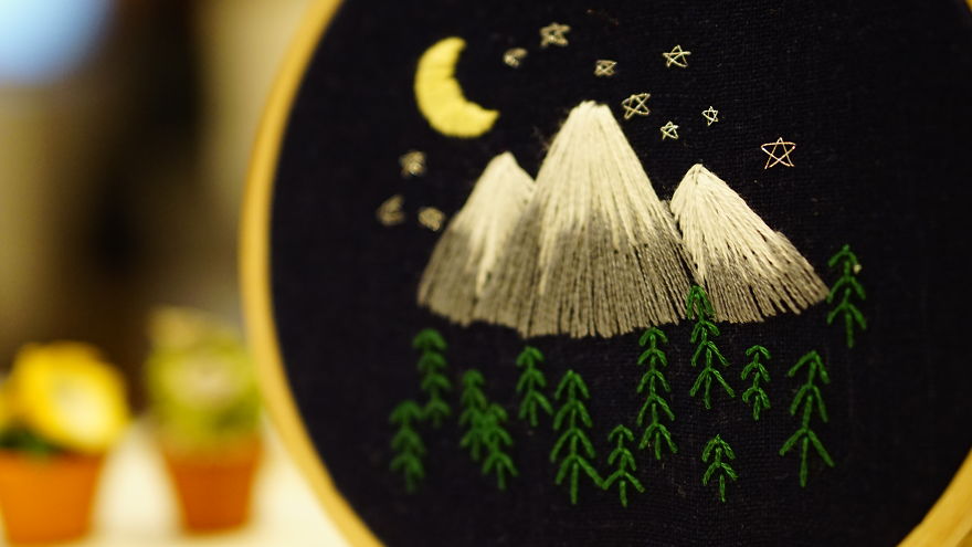 I Found Out How To Brighten The Wall With Hand Embroidery Hoop Art I Found Out How To Brighten The Wall With Hand Embroidery Hoop Art