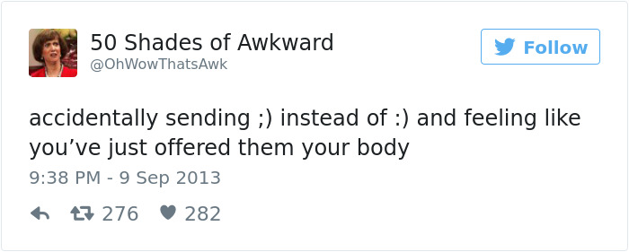 Tweet humorously narrates dating mishap with winky face emoji, capturing the essence of dating humor.