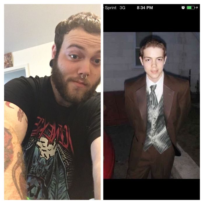 Me Now Vs Me At Prom What A Difference Ten Years Makes