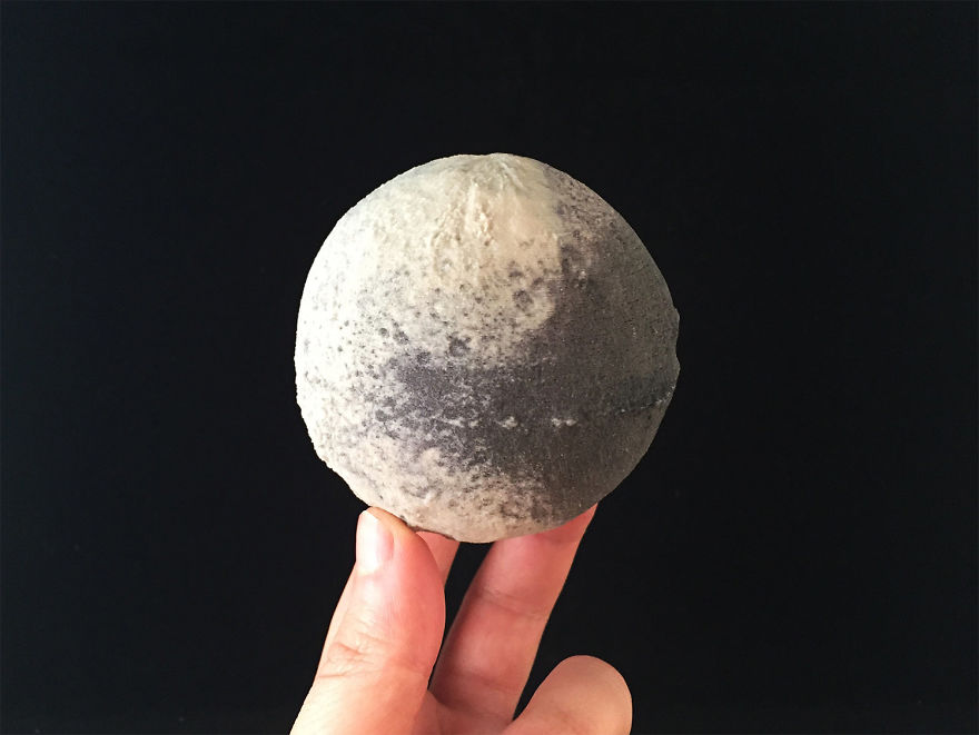 Saturnian Moon, Iapetus, Globe With Surface Relief Detail