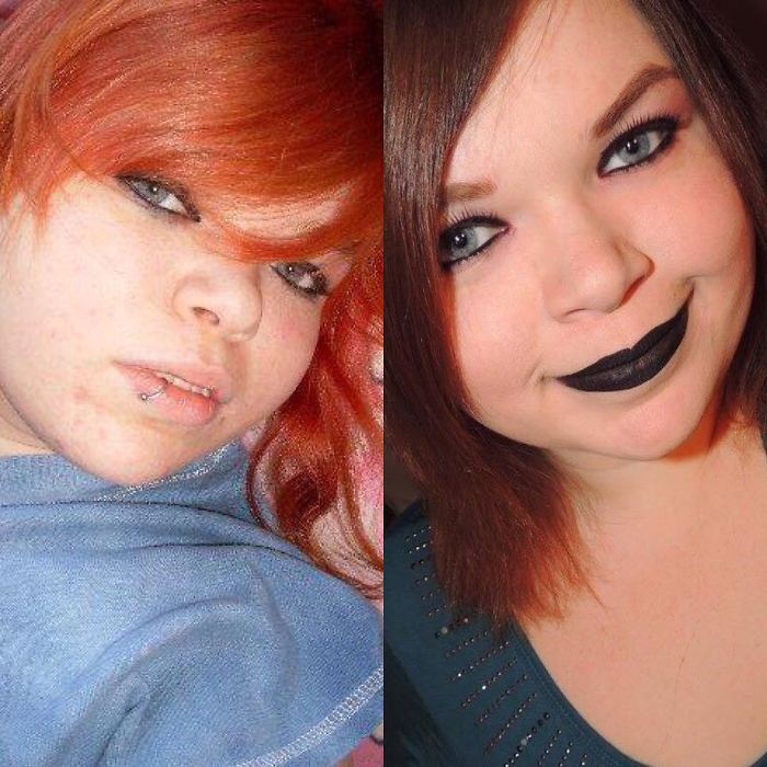 2009 Scene/emo Stage Vs 2017 Mother Of Two, Wife, And Haunt Actor.