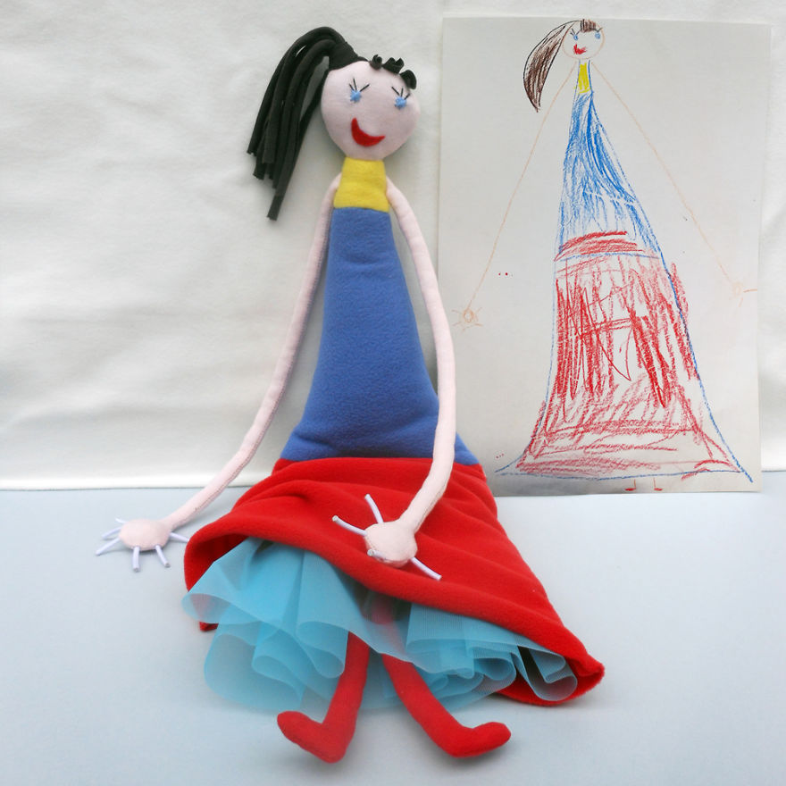 I Turn Your Little Artist’s Drawing Into A Unique, Handmade Softie To Celebrate The Magic Of Childhood!