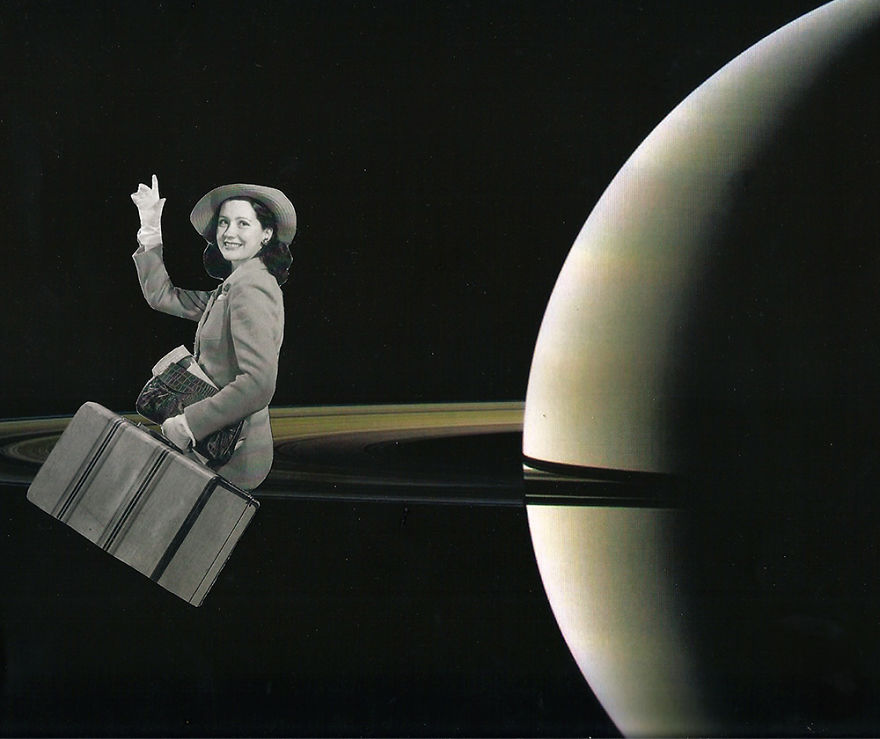 I Create Collages Using Pictures I Find In Old Used Books