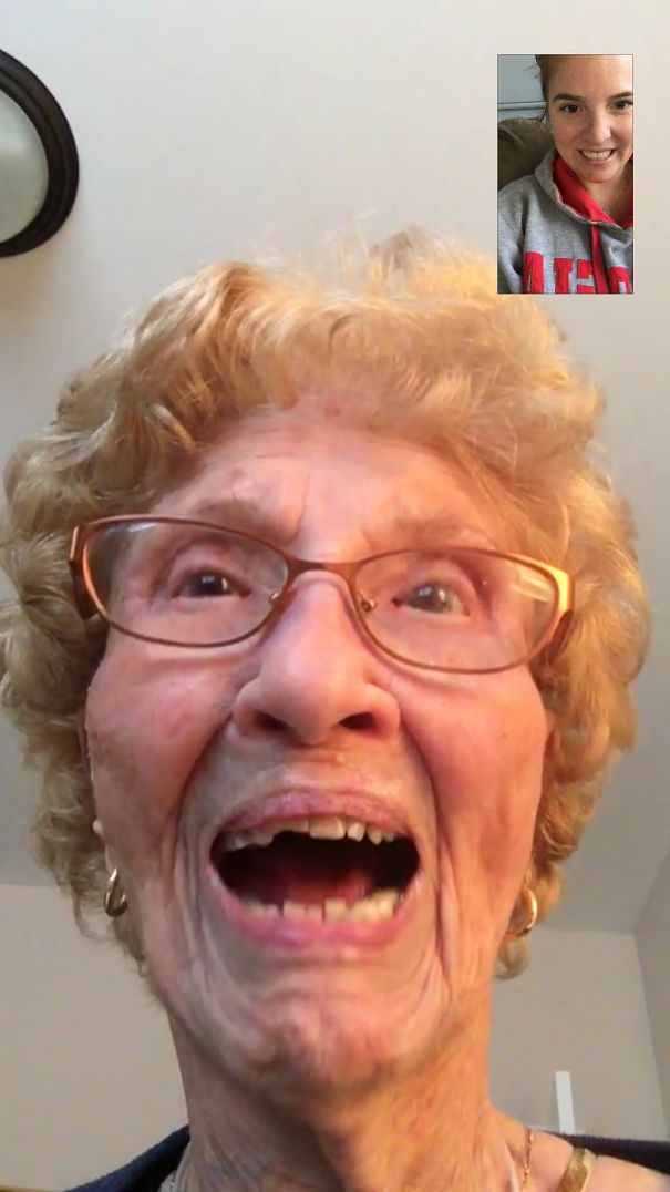 My 96 Year Old Meemaw's Reaction To Her First Face Time