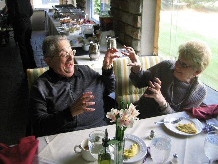 Taking Pictures At My Wife's Grandparent's 60th Anniversary Party. I Told Them "Act Like You've Been Married For 60 Years"