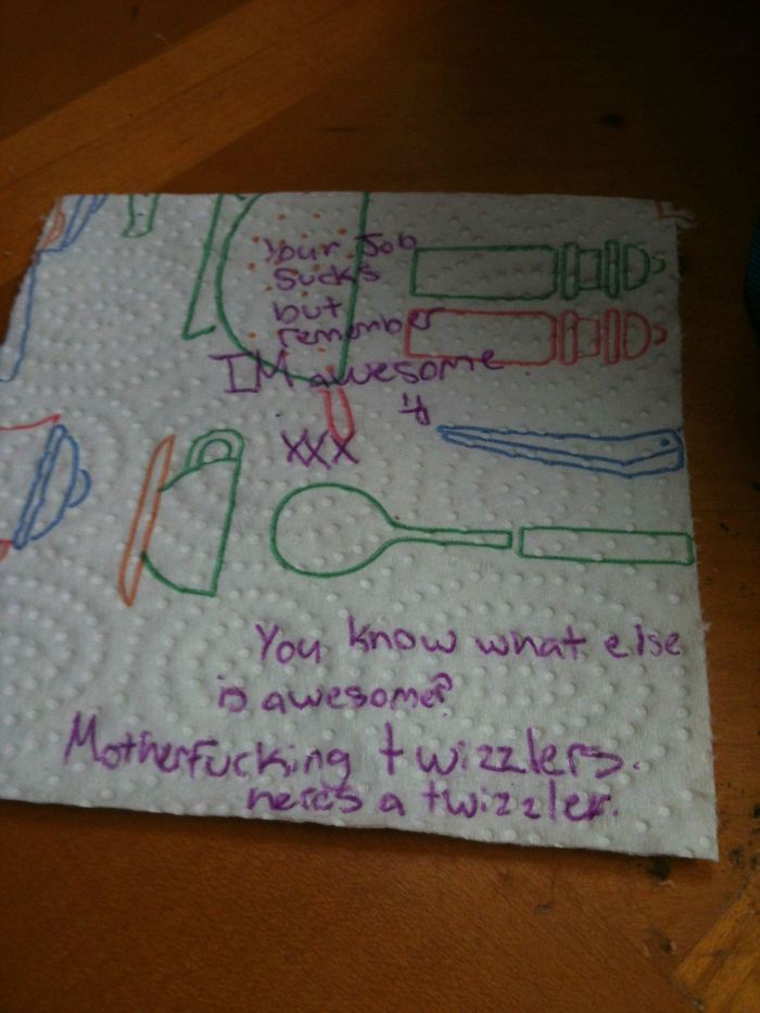 My Wife Likes To Write A Note On The Napkin In My Lunch