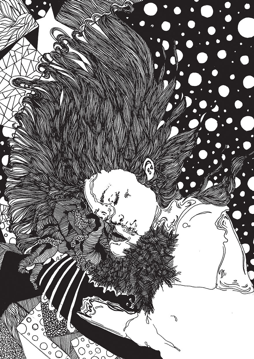 I Enjoy Creating Art Using Black Pens