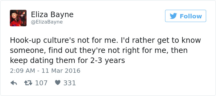 Screenshot of a humorous tweet about dating preferences and relationship dynamics.