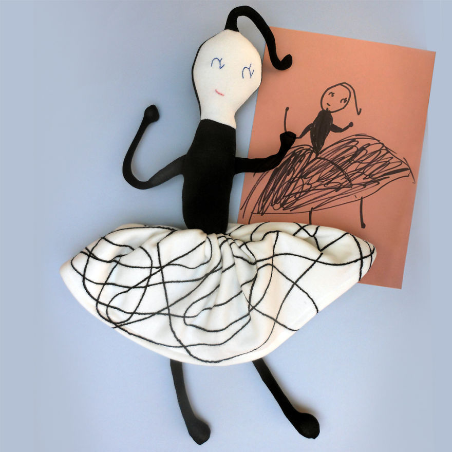 I Turn Your Little Artist’s Drawing Into A Unique, Handmade Softie To Celebrate The Magic Of Childhood!