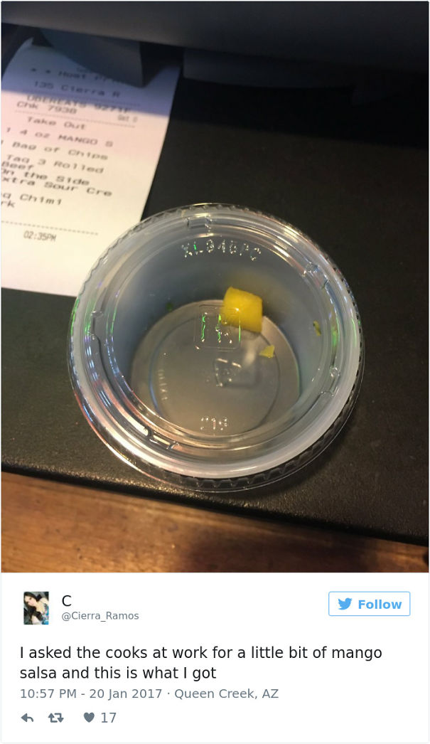 I Asked The Cooks At Work For A Little Bit Of Mango Salsa And This Is What I Got