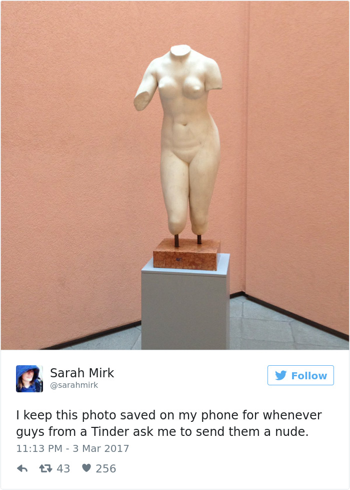 In Case Guys From Tinder Ask Me To Send Them A Nude