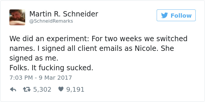 This Man Did A Sexism Experiment With A Female Co-Worker, And Was Completely Surprised By The Results This Man Did A Sexism Experiment With A Female Co-Worker, And Was Completely Surprised By The Results