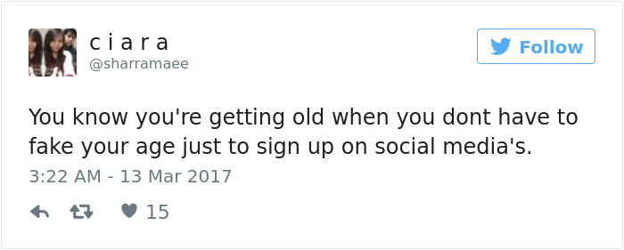Growing Old Tweets