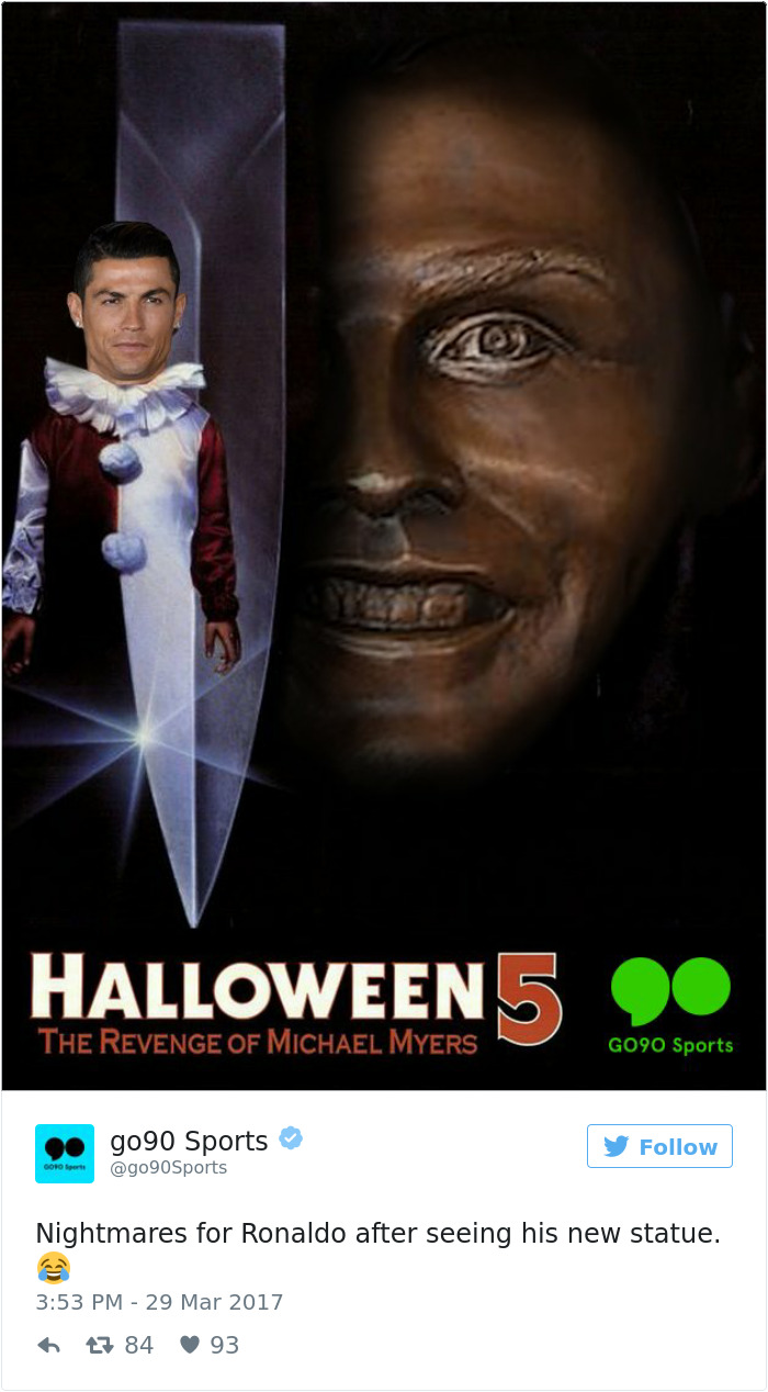 Cistiano Ronaldo Statue Fail