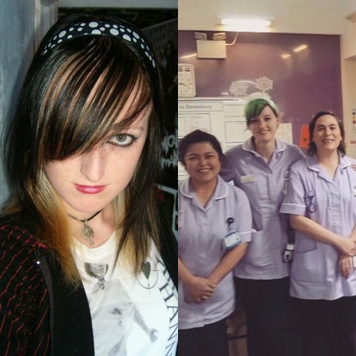 Did The Emo Scene, Did The Gothic Scene. Moshing And Festival Mad. Now I'm A Full Time Senior Healthhcare Assistant And A Part Time Student Nurse.