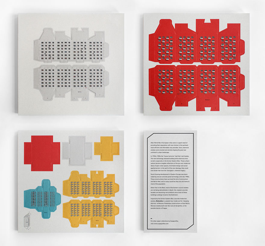 Blokoshka: Modernist Architectural Matryoshka That You Can Fold Out Of Paper Blokoshka: Modernist Architectural Matryoshka That You Can Fold Out Of Paper