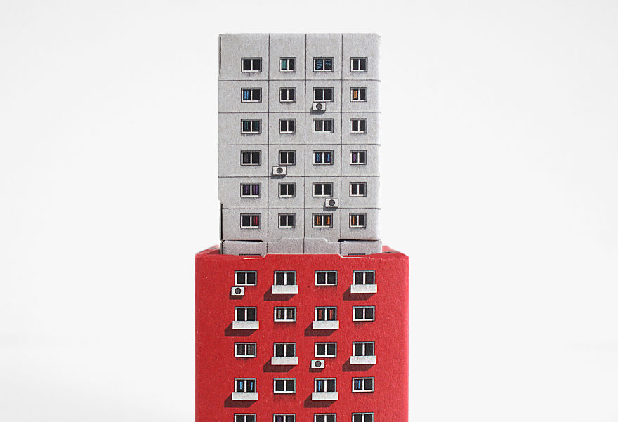 Blokoshka: Modernist Architectural Matryoshka That You Can Fold Out Of Paper