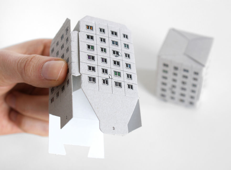 Blokoshka: Modernist Architectural Matryoshka That You Can Fold Out Of Paper Blokoshka: Modernist Architectural Matryoshka That You Can Fold Out Of Paper