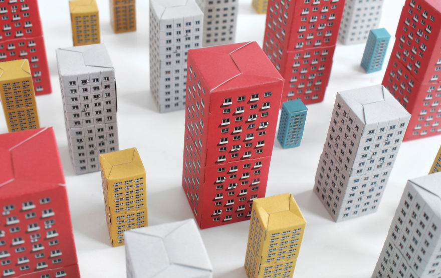 Blokoshka: Modernist Architectural Matryoshka That You Can Fold Out Of Paper