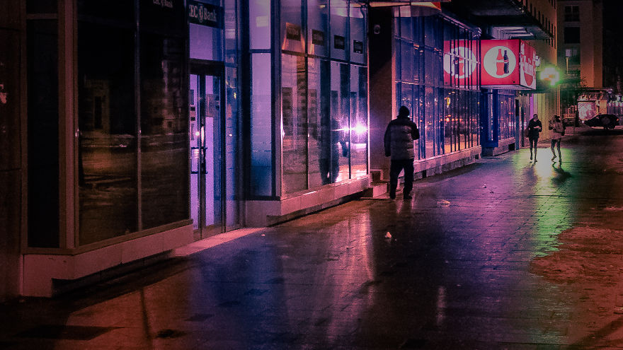 My Hometown Looks Incredible Eerie During Winter Nights